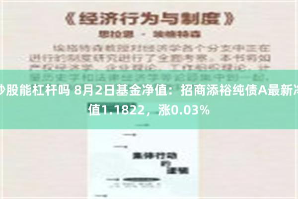 炒股能杠杆吗 8月2日基金净值：招商添裕纯债A最新净值1.1822，涨0.03%