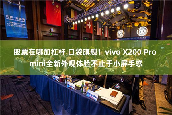 股票在哪加杠杆 口袋旗舰！vivo X200 Pro mini全新外观体验不止于小屏手感