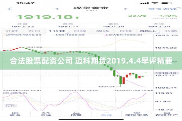 合法股票配资公司 迈科期货2019.4.4早评精要