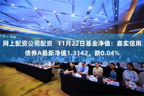 网上配资公司配资   11月22日基金净值：嘉实信用债券A最新净值1.3142，跌0.04%